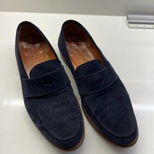 Massimo Dutti Blue Suede Loafers